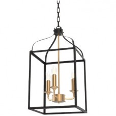 Φωτιστικό Κρεμαστό 3xE27 230V Μαύρο-Χρυσό Ματ 955IZABEL3/BL